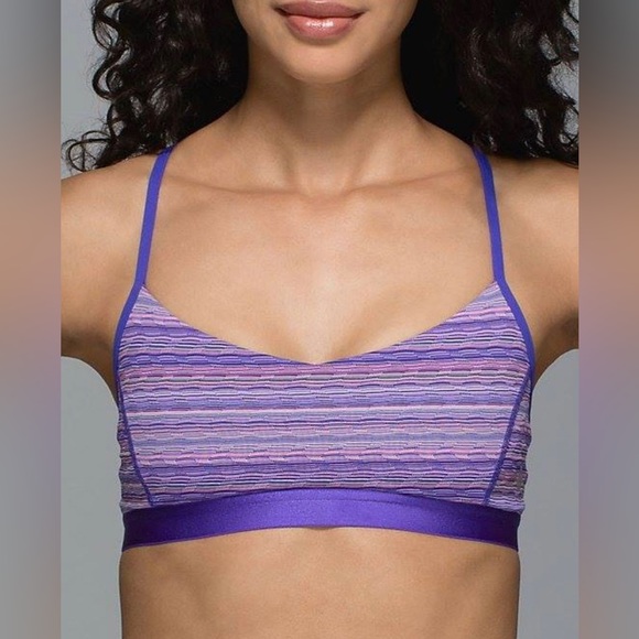 💜 Lululemon *Rare* Limited Edition Purple Wanderlust Shala Bra - Picture 2 of 8
